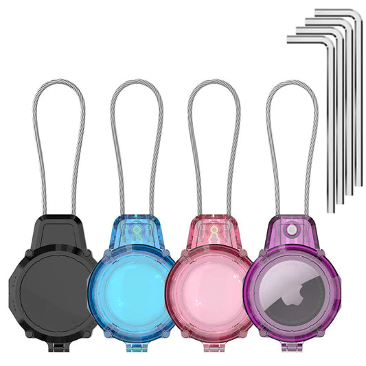 4Pcs Protective Cases for AirTag Scratch-Resistant AirTag Holder with Locking System