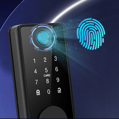 Smart Keyless Door Lock Fingerprint Password Card App Control Auto Lock