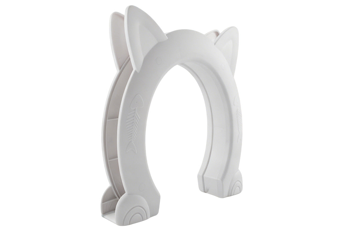 White Cat Ear Pet Door Frame for Interior Door