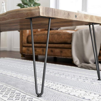 4Pcs Hairpin Furniture Table Legs with Rubber Feet-40cm