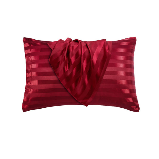 51x76cm Smooth Satin Pillowcase Solid Color Soft Bedding Pillow Cover Red