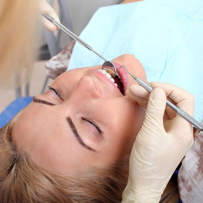 Professional Dental Tool Kit 6 Piece Stainless Steel Oral Care Set Silver