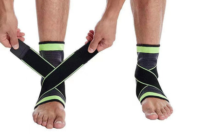 Sports Ankle Brace Support Compression Sleeve for Foot Stabilization-Black