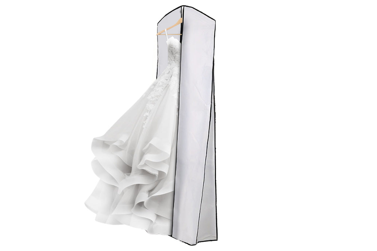 Portable Wedding Dress Garment Bag - White