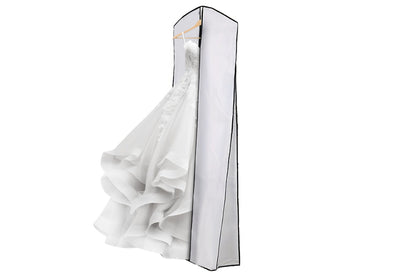 Portable Wedding Dress Garment Bag - White