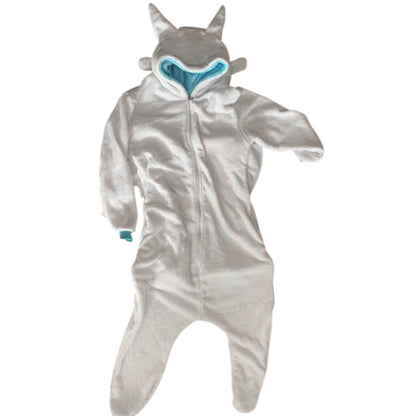 Adult Onesie Hoodie Animal Costume Pajamas Winter One-Piece Cosplay Sleepwear White