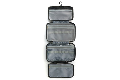 Travel Toiletry Bag Water-resistant with Hanging Hook for Makeup Cosmetic Shampoo -Black