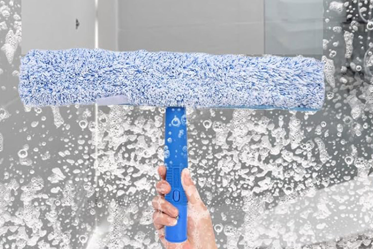 3.1m Extendable Window Squeegee Cleaner Kit with Long Handle for Glass Shower Car and RV