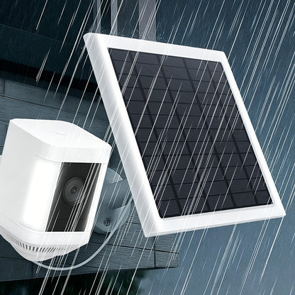 8W Solar Panel Charger Compatible with Ring Stick Up Cam Battery-White