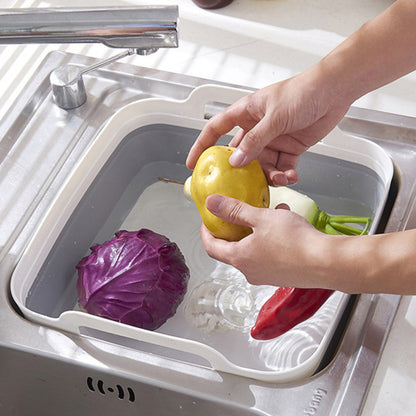 Collapsible Dish Basin with Drain Plug RV Camping Sink