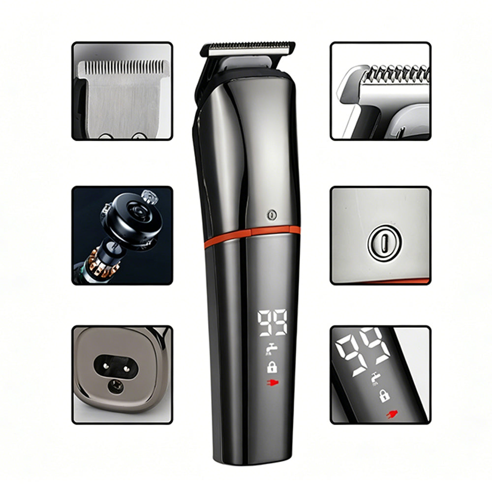 6 in 1 Electric Beard Trimmer for Men Nose Hair Mustache Clipper