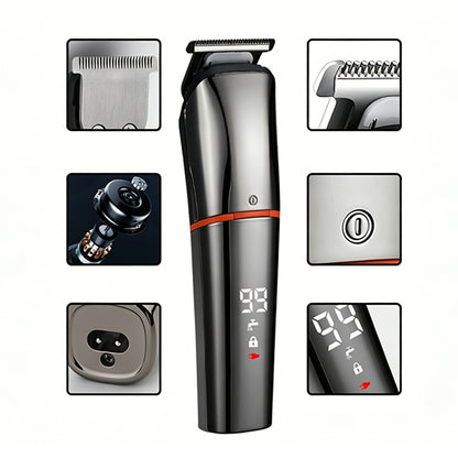 6 in 1 Electric Beard Trimmer for Men Nose Hair Mustache Clipper