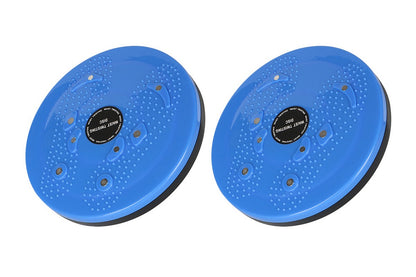 2pcs Waist Plate Torsion Board Foot Massage Disc Balance Exercise Twister-Blue