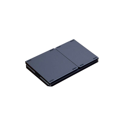 Foldable Bluetooth Keyboard Wireless Portable Keyboard Rechargeable for Laptop Tablet Smartphone Device Black