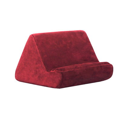 Multi-Angle Tablet Holder Compatible with iPads Lazy Holder Stand for Bed and Desk with 2 Pockets Wine Red