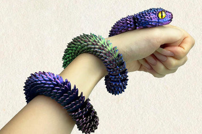 3D Printed Snake Year of The Snake Articulated Fidget Toy for Adults Boys Girls