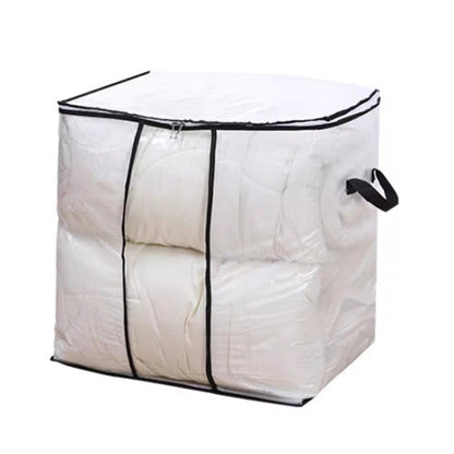 Clear Clothes Storage Bag with Handle Closet Organizer Container for Bedding Blanket Pillow Clothing Style 2