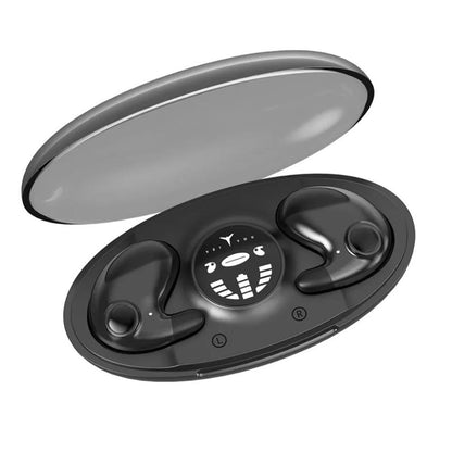 Invisible Sleep Earphone Wireless Bluetooth 5.3 Headphones Hidden Earbuds with Charging Case Black