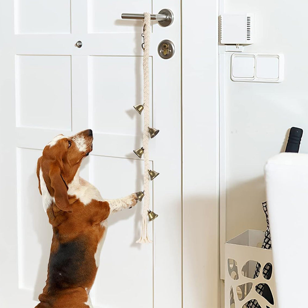 Dog Doorbell With 6 Extra Loud Bells Adjustable Doorbell Hanging Rope For Dog Training