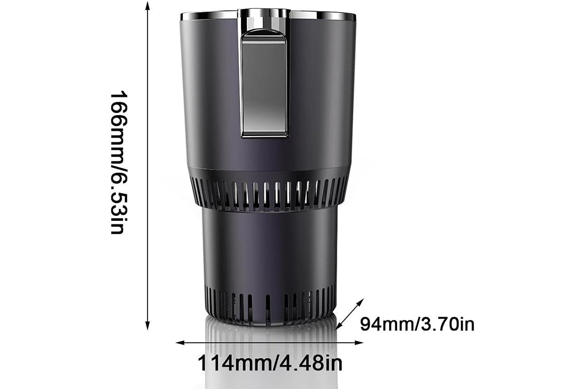 2 in 1 Car Cup Warmer Cooler Smart Car Mug Holder Auto Car Cooling and Heating Cup with LED Temperature Display Car Refrigerator-Black