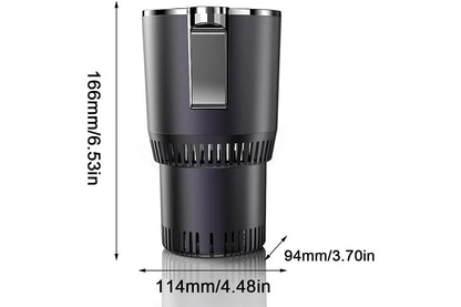 2 in 1 Car Cup Warmer Cooler Smart Car Mug Holder Auto Car Cooling and Heating Cup with LED Temperature Display Car Refrigerator-Black