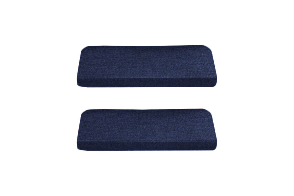 2Pcs Stairs Tread Mat Self-adhesive Cling Non Slip Wear-Resistant Carpet Mat-Navy Blue