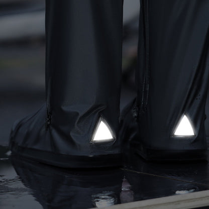 Water-resistant Shoe Covers with Reflective Strip -Black