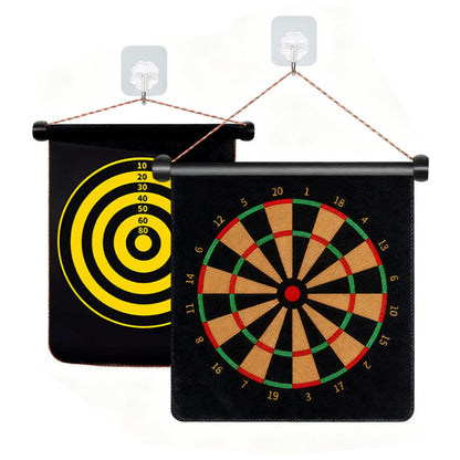 Magnetized Roll Up Dartboard Set with 12 Darts Indoor Outdoor Game Gift S