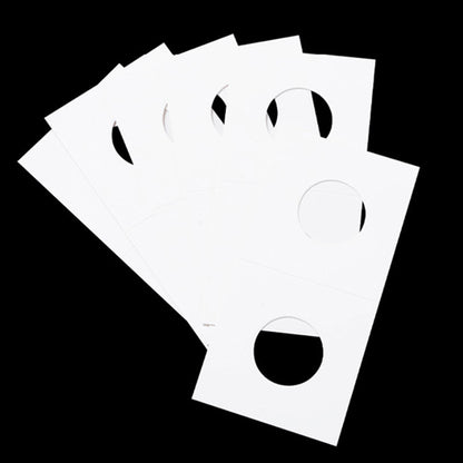 100 Piece Cardboard Coin Holders with Clear Window for Staple Display