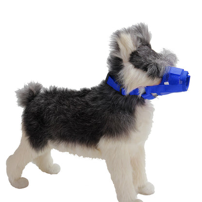 2Pcs Dog Muzzle Anti Bite Chewing Mesh Mask Training for Small Medium Large Dogs-Blue