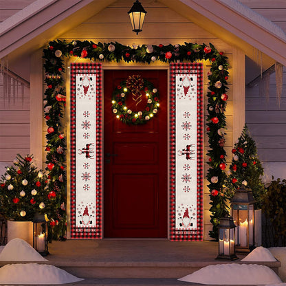 2Pcs Christmas Holiday Garage Door Banner Indoor Outdoor Wall Hanging Decor