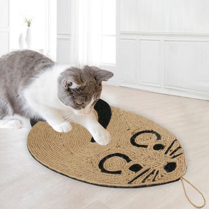 Hanging Pet Cat Scratcher Claw Pad Sisal Scratching Mat Mouse Style