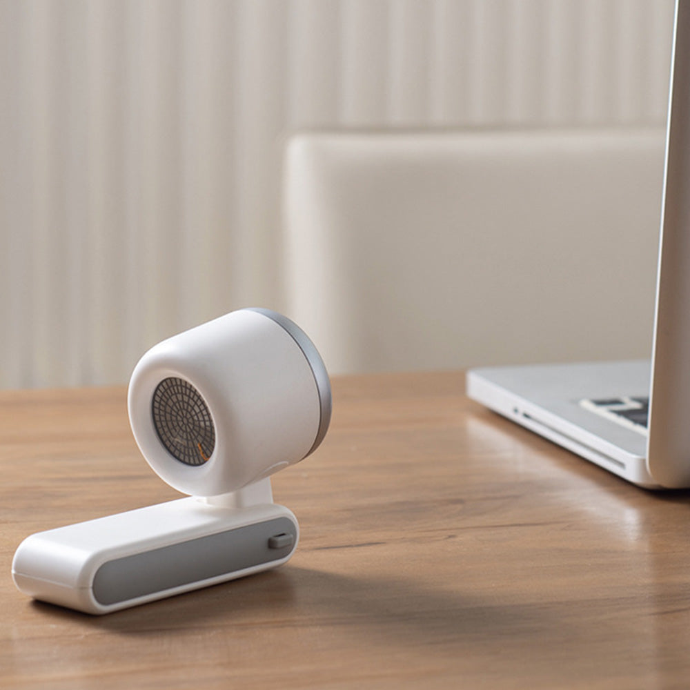 Portable Handheld Turbo Fan with 5-Speed Settings Mini Travel Fan for Beach and Outdoor Use White