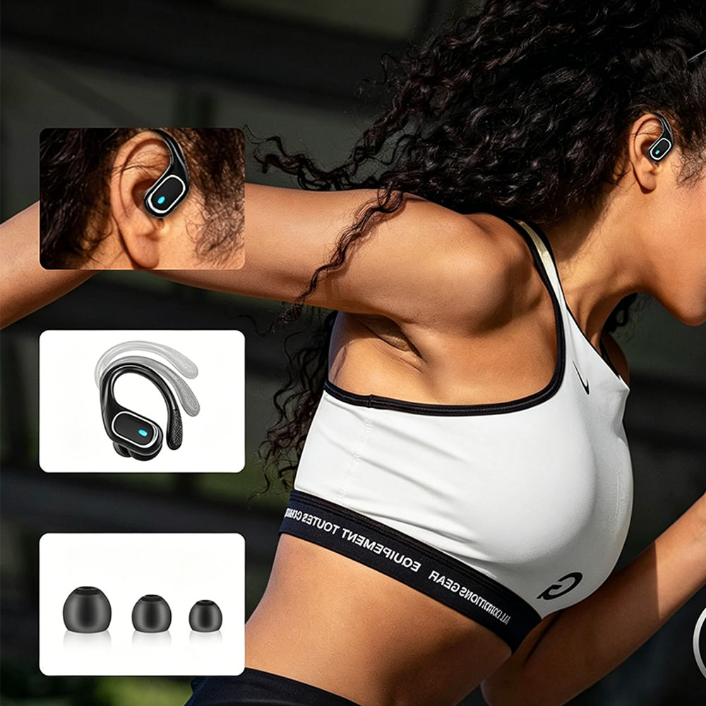 Bluetooth Wireless Earbuds 10mm Driver Noise Cancelling Headphones for Sports