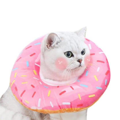 Cat Cone Soft Collar ¨C Adjustable Kitten Recovery Donut Collar Pink
