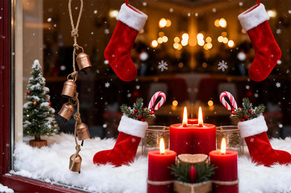 Rustic Golden Christmas Bell Ornaments Farmhouse Christmas Tree Decor