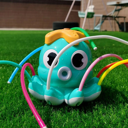 Outdoor Water Spray Sprinkler Funny Octopus Sprinkler Toys for Kids and Toddlers Green