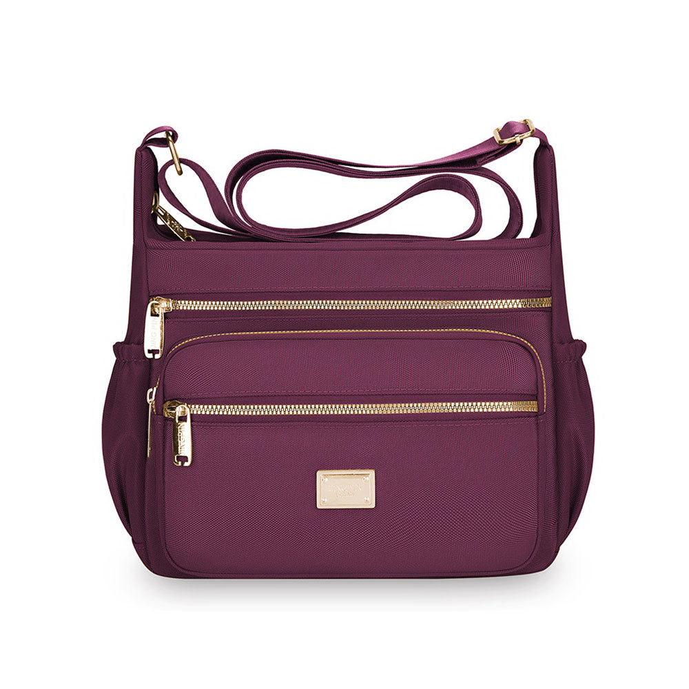 Fashion Large Capacity Messenger Crossbody Bag - Purple