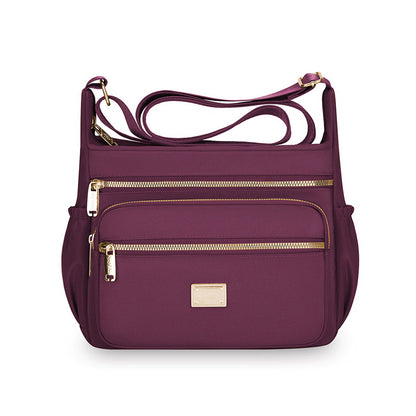 Fashion Large Capacity Messenger Crossbody Bag - Purple