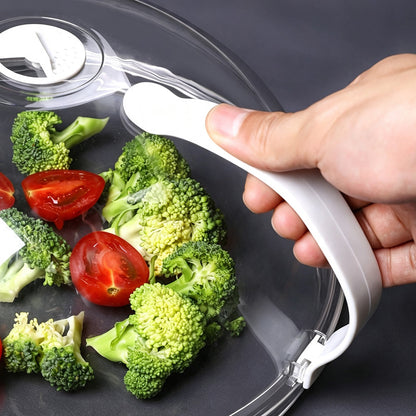 Microwave Splatter Cover with Handle for Food Plate Bowl - S
