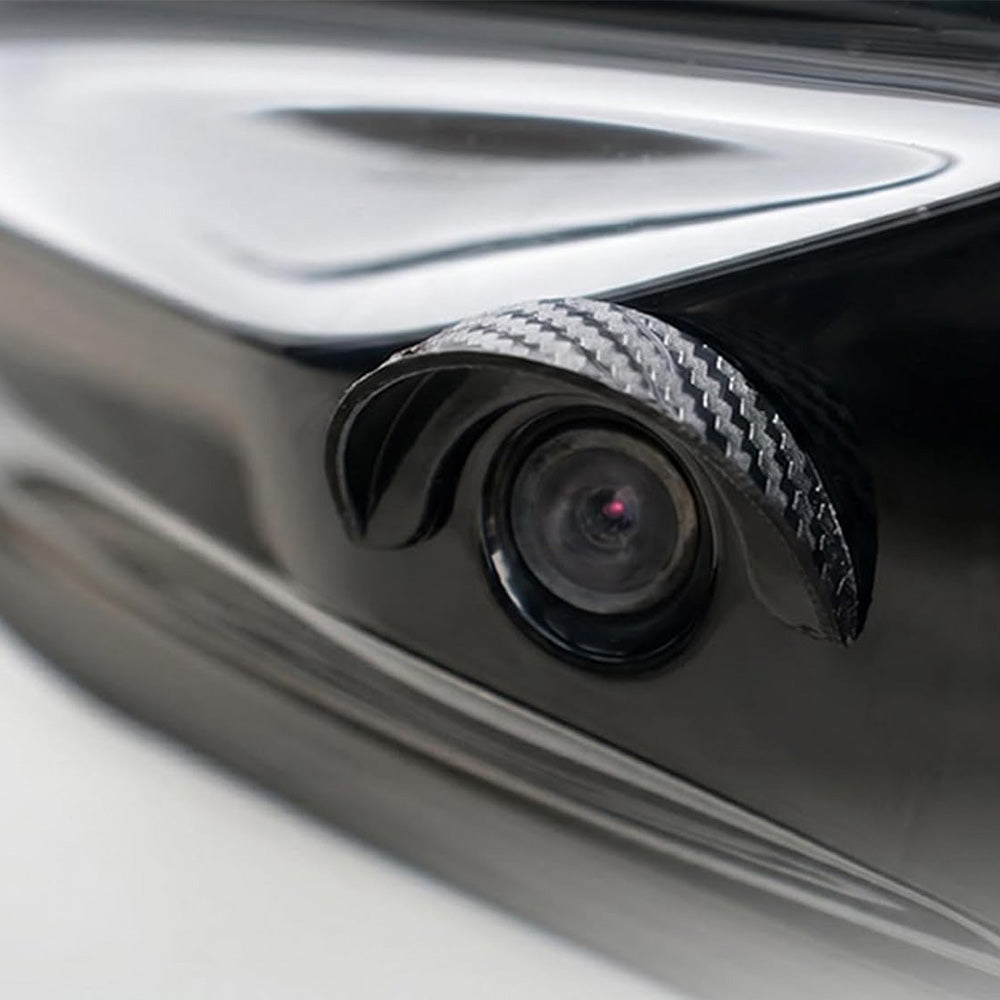 360 Degree HD Car Rear Camera Lens Waterproof Rain Cover Set - Black