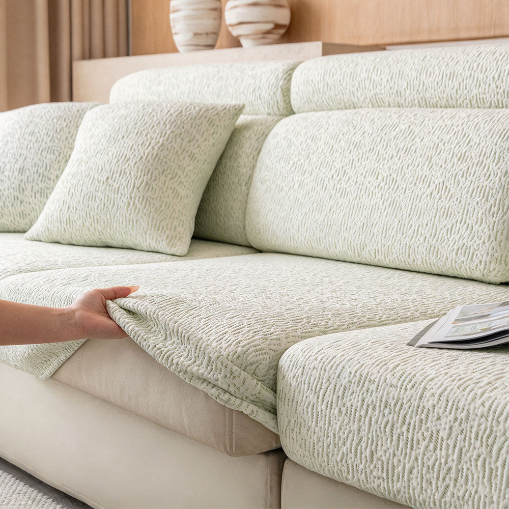 Cool-Touch Stretch Sofa Seat Cover Anti-Scratch Cushion Slipcover Green S
