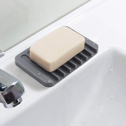 Self Draining Soap Dishes Silicone Soap Dish Bar Soap Holder Waterfall Drainer