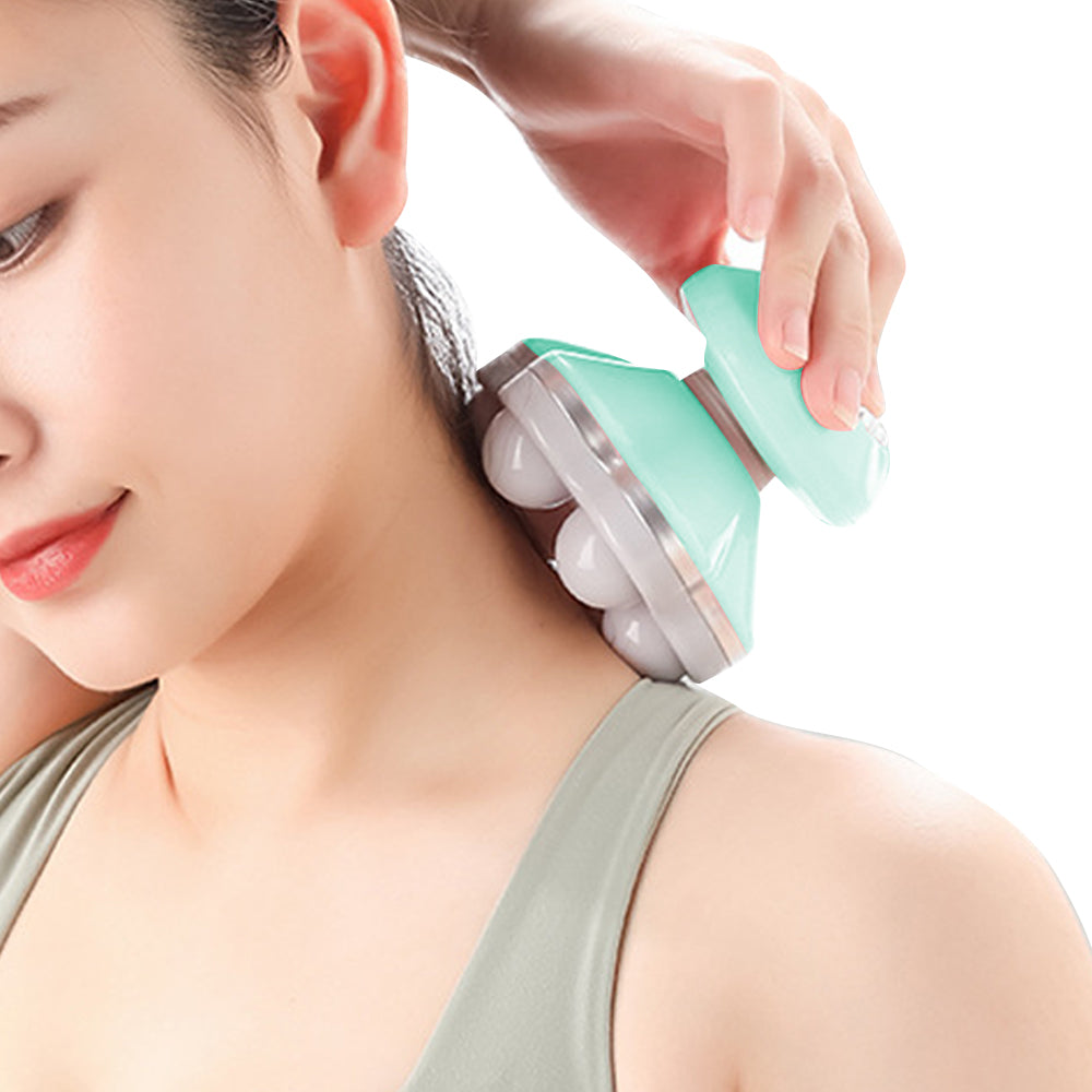 Portable Electric Vibration Massager Hand Held Body Back Massager Green