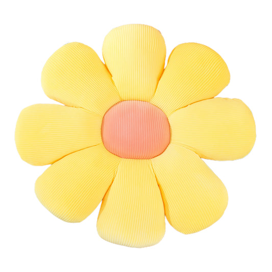 Cute Daisy Pillow Cushion Flower Floor Pillow Seating Cushion Flower Floor Plush Pillow Seating Cushion Bedroom-Yellow