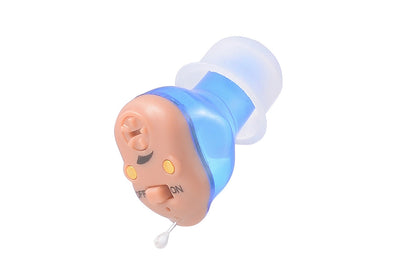 Rechargeable Digital Hearing Aids In-Ear Invisible Sound Voice Amplifier-Red and Blue
