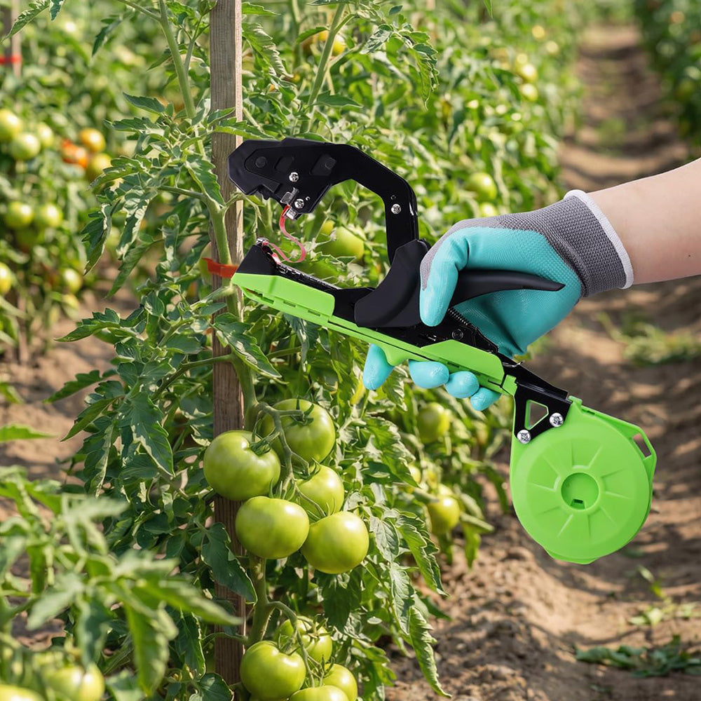 Plant Tying Machine Kit Garden Tying Tool with Tape Staples for Vines Tomatoes