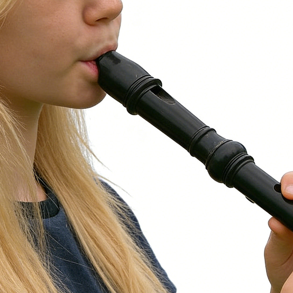ABS 8-Hole Descant Soprano Recorder for Beginners -Black