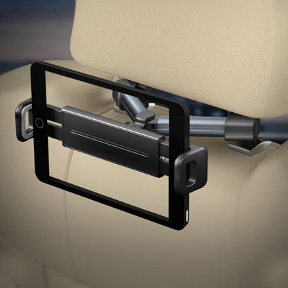 360-Degree Rotating Tablet Phone Holder for Car Backseat Adjustable iPad Holder Mount Grey
