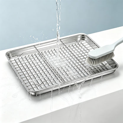 304 Stainless Steel Baking Sheet and Cooling Rack Set